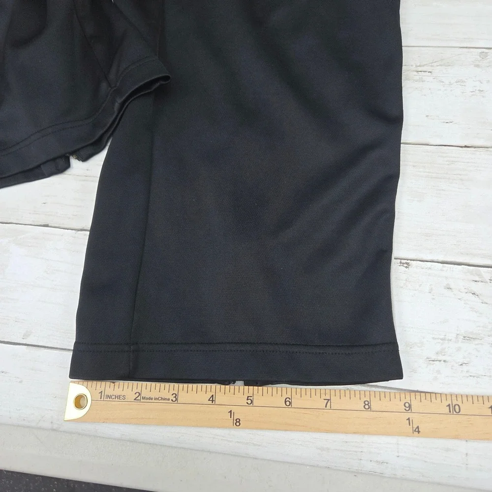Nike Dri-FIT 642056-010 Track Pants Wide Leg Men M Black Green Bottom Zip